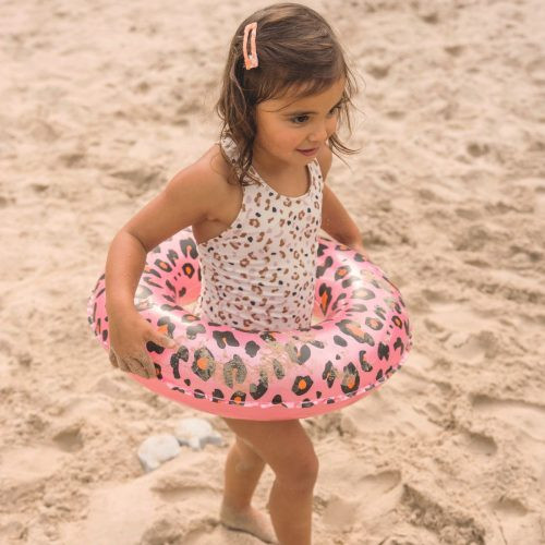 Swim Essentials gyerek úszógumi 55 cm - Rose Gold Leopard – alternatív kép 1