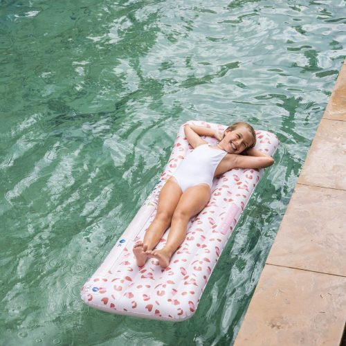 Swim Essentials felfújható matrac - Old pink Leopard – alternatív kép 1