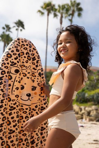 Swim Essentials felfújható szörfdeszka - Beige Leopard – alternatív kép 1