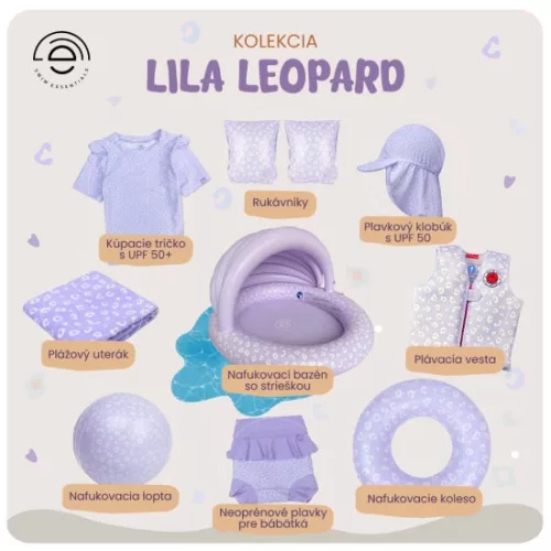 Swim Essentials baba úszógumi - Lila Leopard, 0–2 év, Lila