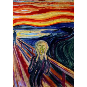 Munch - A sikoly, 1000 db (552946) Munch - Der Schrei , Művészeti kirakó, 3–5 év, Többszínű