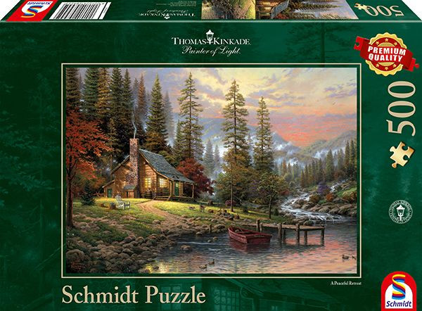 A Peaceful Retreat, Thomas Kinkade, 500 db (58455) Haus in den Bergen – alternatív kép 1