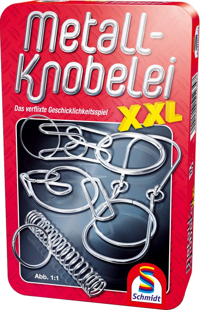 Ördöglakat gyűjtemény XXL fémdobozban (51234) Metall-Knobelei XXL – fő nézet