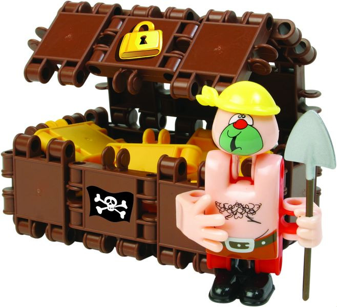 Kalózkincs (CC023) Pirate with spade Clics építőjáték – fő nézet