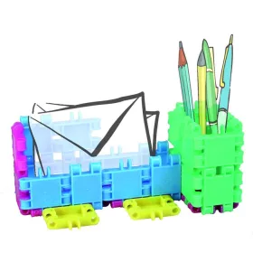   Henger építőkészlet - Csillogó (16 építmény) (CK025) Clics építőjáték  Clics tube 16 constructions Glitter
