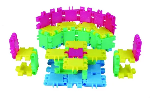 Henger építőkészlet - Csillogó (16 építmény) (CK025) Clics építőjáték  Clics tube 16 constructions Glitter