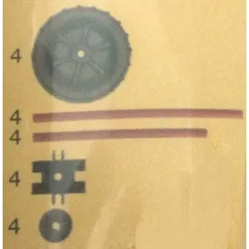   4 közepes kerék + kiegészítők - CK030 Clics építőjáték