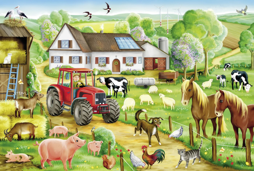 Vidám tanya, 100 db (56003) Merry Farmyard – alternatív kép 1