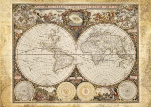 Historical map of the world, 2000 db (58178) Historiche Weltkarte – fő nézet