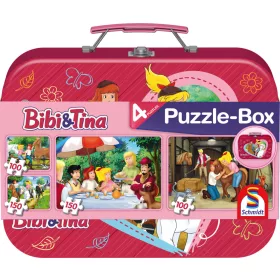   Bibi & Tina, 2x100, 2x150 db, Puzzle Box - Fém kofferrel (56509) 