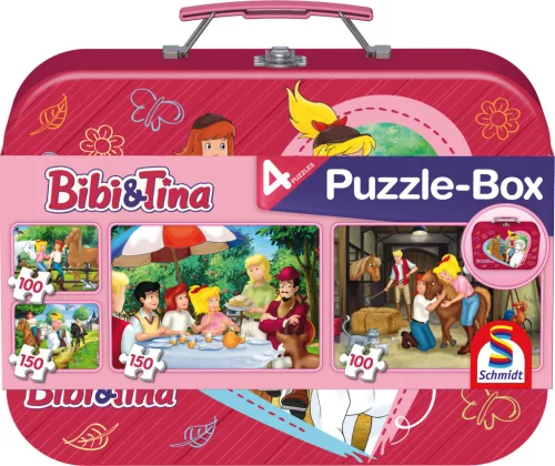 Bibi & Tina, 2x100, 2x150 db, Puzzle Box - Fém kofferrel (56509) 