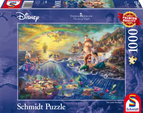Schmidt The Little Mermaid, Ariel, Disney, 1000 db (59479) Kleine Meerjungfrau, Arielle, Disney, 3–5 év, Többszínű