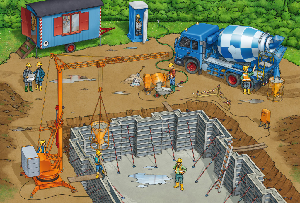 Az építkezésen, 3x24 db (56200) Auf der Baustelle / Construction Work Ahead, 3x24 db – fő nézet