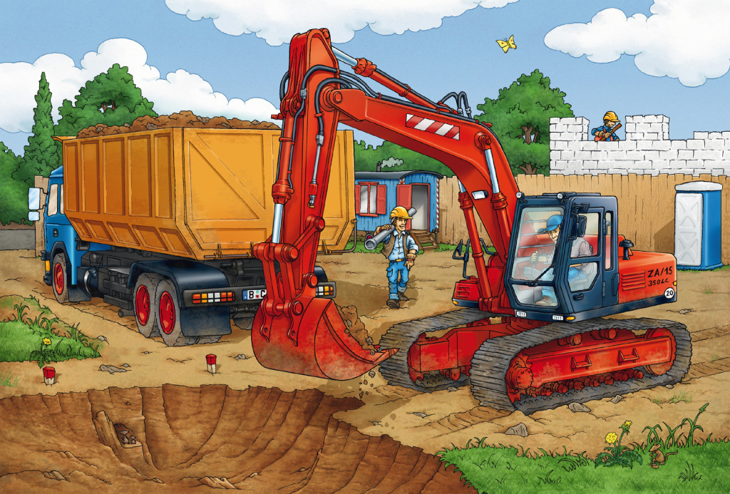 Az építkezésen, 3x24 db (56200) Auf der Baustelle / Construction Work Ahead, 3x24 db – alternatív kép 2