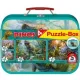 Dinoszauruszok 2x60, 2x100 db, Puzzle Box - Fém kofferben (56495) Dinos, Puzzle-Box / Dinosaurs, Puzzle Box, 2x60, 2x100 db