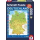 Map of Germany, 1000 db (58287) Deutschlandkarte