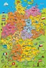 Cartoon map of Germany, 200 db (56312) Deutschlandkarte mit Bildern