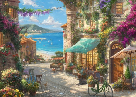 Café an der italienischen Riviera 1000 db (59624)  – alternatív kép 2