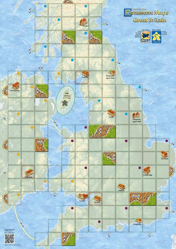 Carcassonne - Maps Great Britain Carcassonne - Térkép Anglia – fő nézet