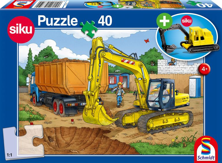 Markoló, 40 db (56350) Bagger, 40 Teile, mit add on (Bagger) Digger + SIKU – fő nézet