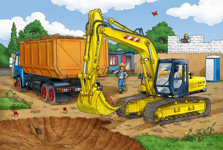 Markoló, 40 db (56350) Bagger, 40 Teile, mit add on (Bagger) Digger + SIKU – alternatív kép 1