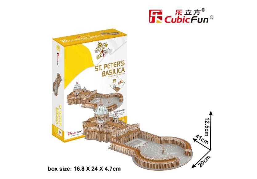 3D puzzle kicsi St. Peter s Basilica - 68 db  – fő nézet