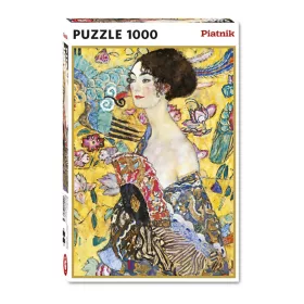 Klimt-Dame mit Fächer (1000 db) (552748) Klimt - Hölgy legyezővel, 3–5 év, Többszínű