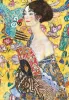 Klimt-Dame mit Fächer (1000 db) (552748) Klimt - Hölgy legyezővel, 3–5 év, Többszínű