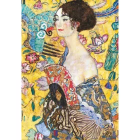 Klimt-Dame mit Fächer (1000 db) (552748) Klimt - Hölgy legyezővel, 3–5 év, Többszínű