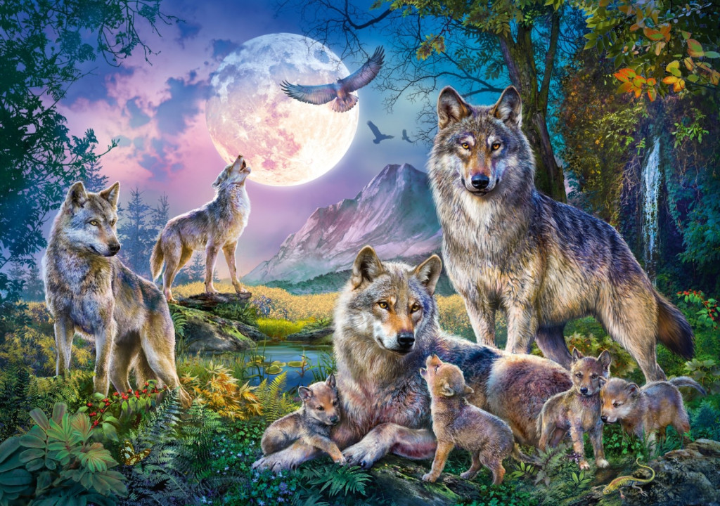 Wolves, 1500 db (58954) Wolfsfamilie – fő nézet