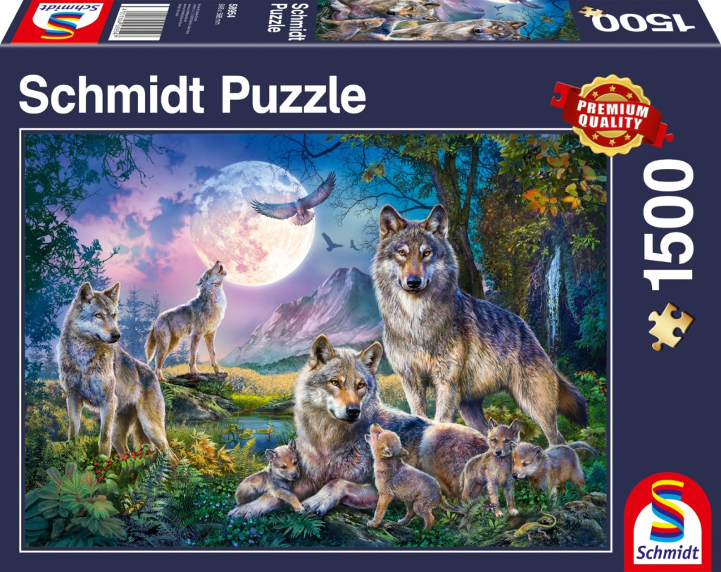 Wolves, 1500 db (58954) Wolfsfamilie – alternatív kép 1