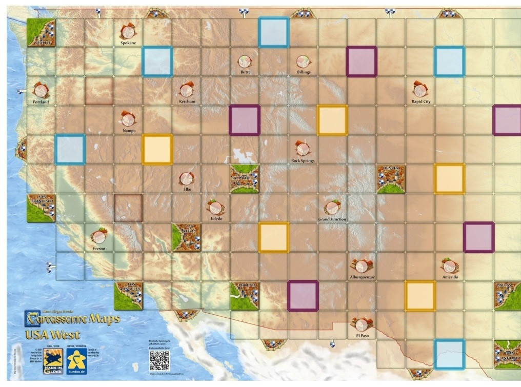 Carcassonne - Map Usa West  – fő nézet