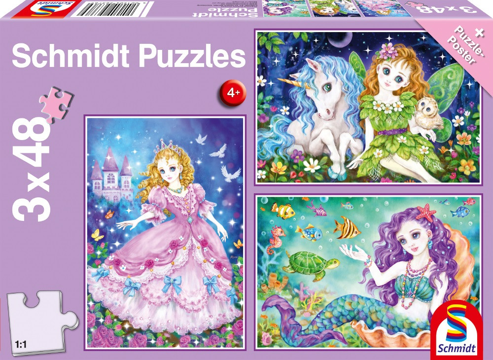 Princess, fairy and mermaid, 3x48db (56376) Prinzessin,  Fee & Meerjungfrau – fő nézet