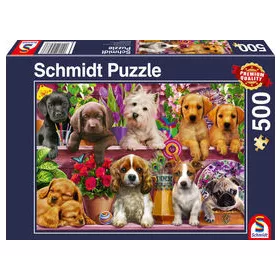 Dog in the shelves, 500 db (58973) Hunde im Regal