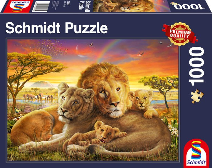 Loving Lions, 1000 db (58987) Kuschelnde Löwenfamilie – fő nézet