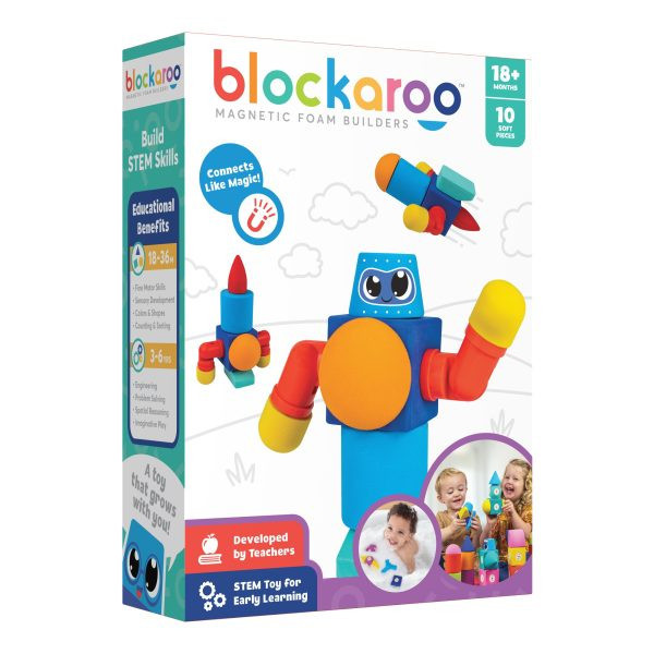 Blockaroo Magnetic Foam Blocks - Small - Robot (10pcs)  – fő nézet