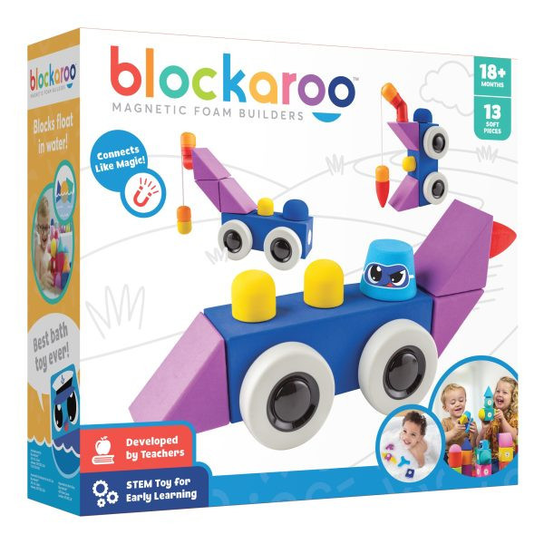 Blockaroo Magnetic Foam Blocks - Medium - Roadster (13pcs)  – fő nézet