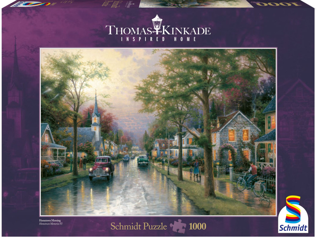 Hometown Morning, Thomas Kinkade, 1000 db (58441) Morgen in der kleinen Stadt – alternatív kép 1