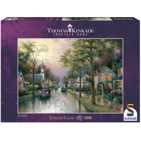   Hometown Morning, Thomas Kinkade, 1000 db (58441) Morgen in der kleinen Stadt