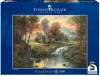 Mountain Retreat, Thomas Kinkade, 1000 db (58445) Holzhaus am Bach 