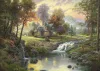 Mountain Retreat, Thomas Kinkade, 1000 db (58445) Holzhaus am Bach 