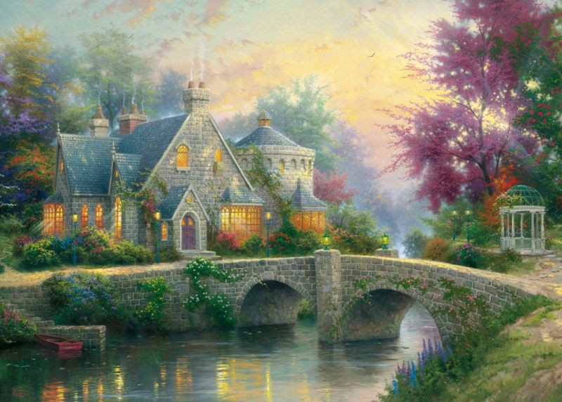 Lamplight Manor, Thomas Kinkade, 3000 db (57463) Abendstimmung – fő nézet
