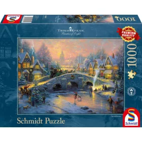   Spirit of Christmas, Thomas Kinkade, 1000 db (58450) Winterliches Dorf