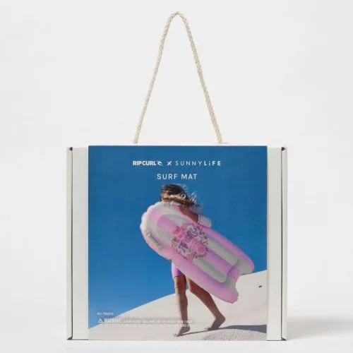 Sunnylife gyerek felfújható szörfdeszka - Dolphin Surf Co Pink Stripe