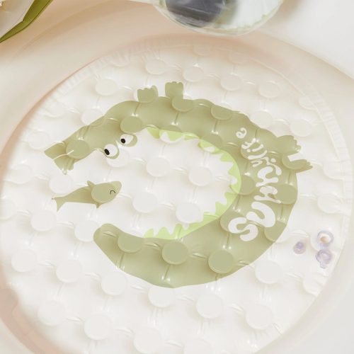 Sunnylife felfújható baba pancsoló kupolával - Cookie the Croc Khaki – alternatív kép 3
