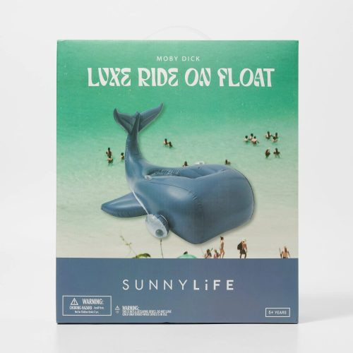 Sunnylife Luxe Ride-On matrac - Moby Dick Navy – alternatív kép 4