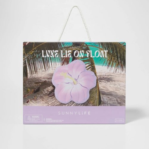 Sunnylife felfújható matrac Luxe - Hibiscus Pastel Lilac – alternatív kép 5