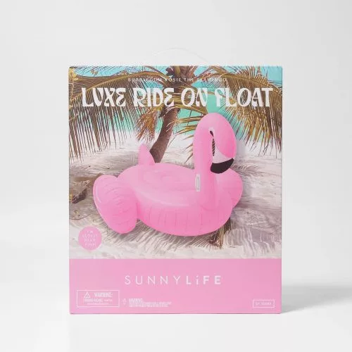 Sunnylife Luxe Ride-On matrac - Rosie the Flamingo Bubblegum Pink