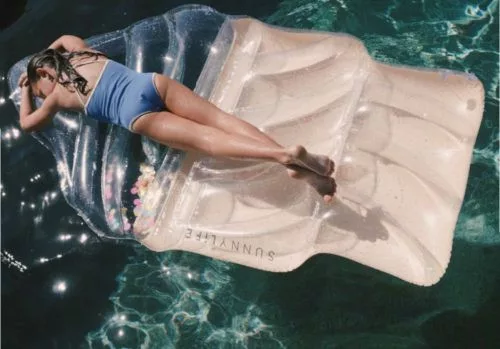 Sunnylife felfújható matrac Luxe - Ice Cream Sunday