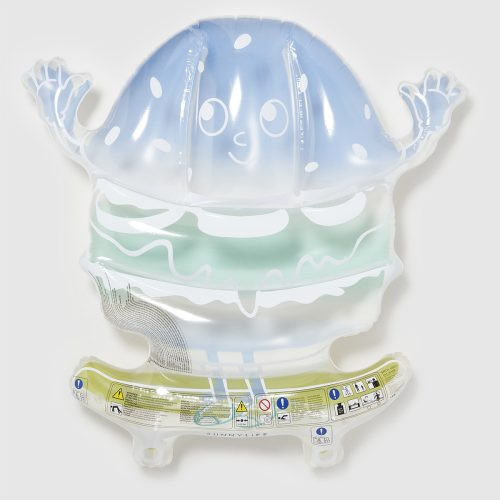 Sunnylife felfújható matrac - Burger Boy The Sea Kids Blue-Lime – fő nézet
